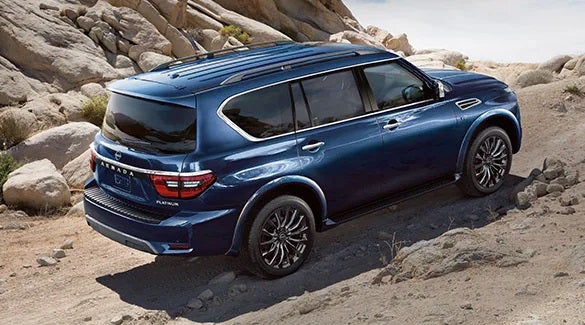 2023 Nissan Armada ascending off road hill illustrating body-on-frame construction. | Coastal Nissan in Norwell MA