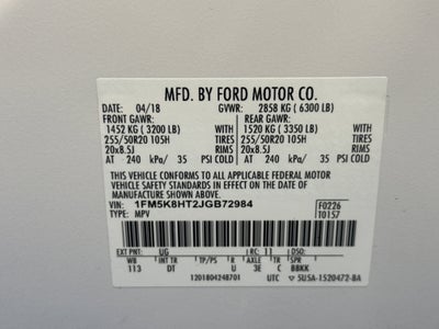 2018 Ford Explorer Platinum