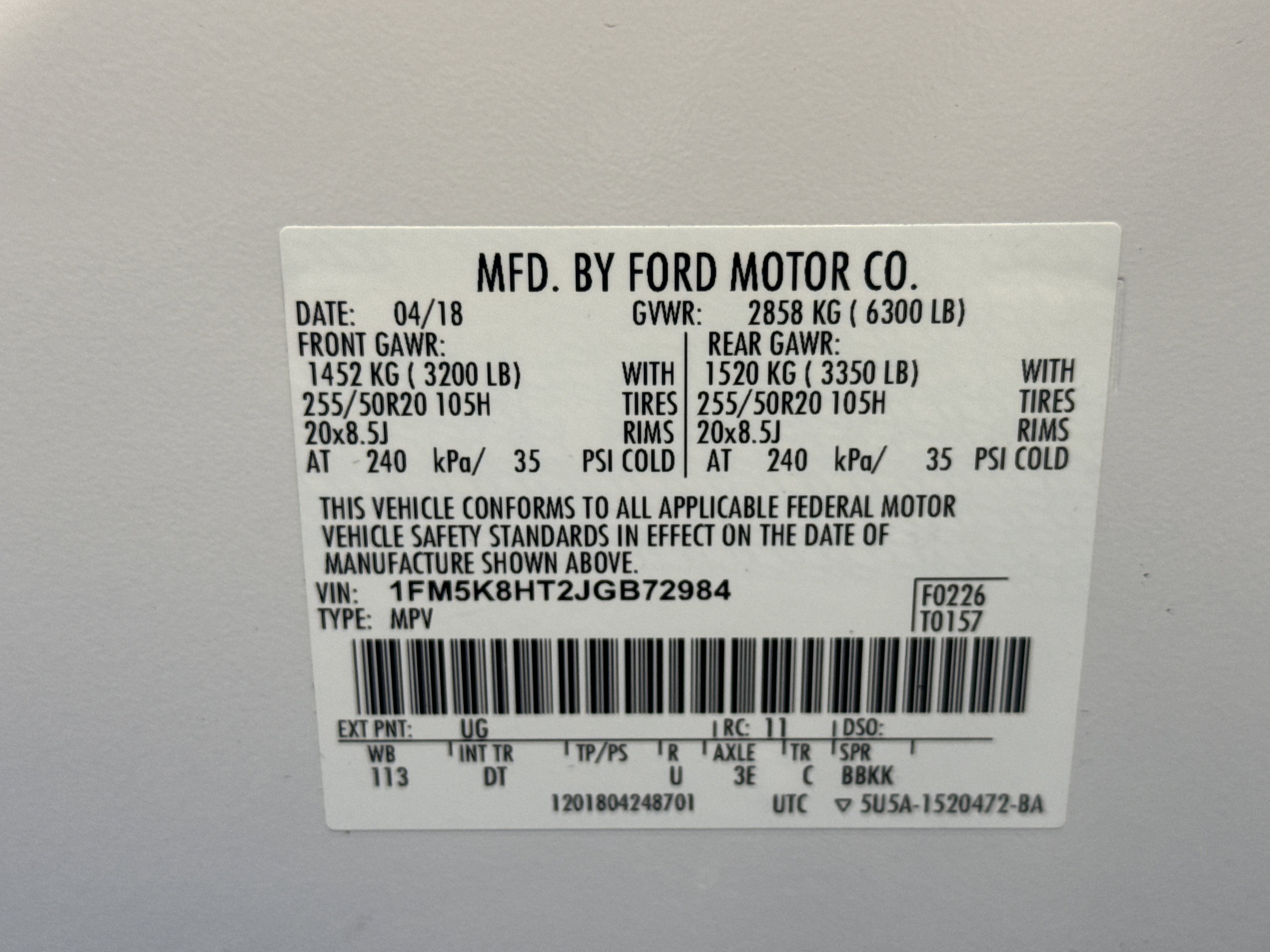 2018 Ford Explorer Platinum