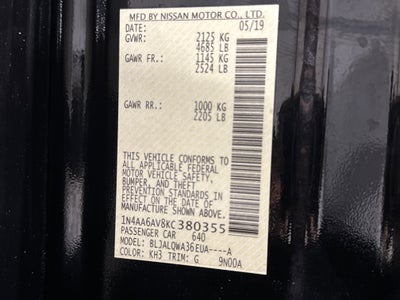 2019 Nissan Maxima S