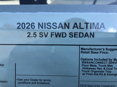 2026 Nissan Altima SV