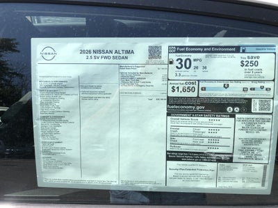 2026 Nissan Altima SV