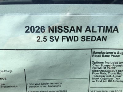 2026 Nissan Altima SV