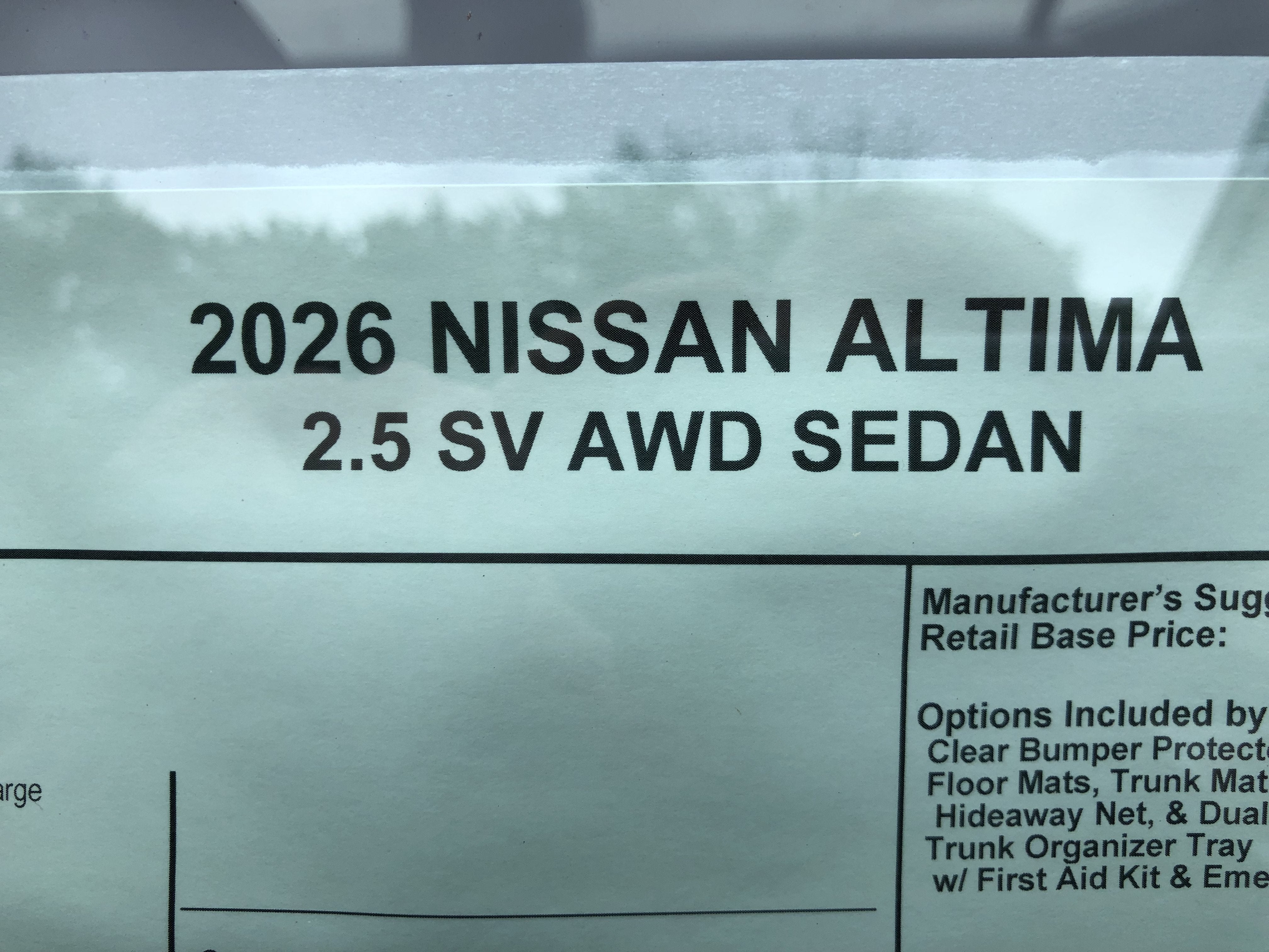 2026 Nissan Altima SV
