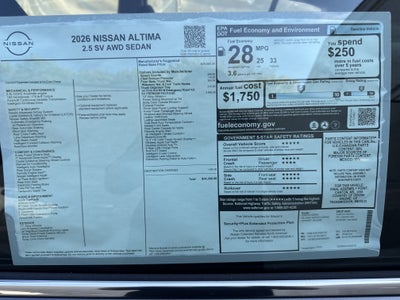 2026 Nissan Altima SV