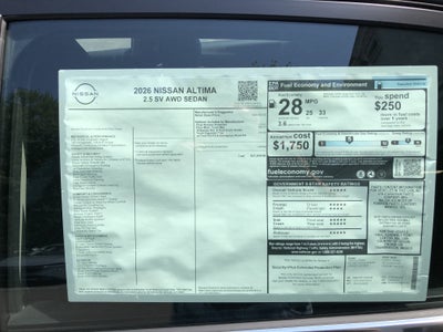 2026 Nissan Altima SV