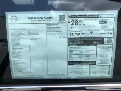 2026 Nissan Altima SV