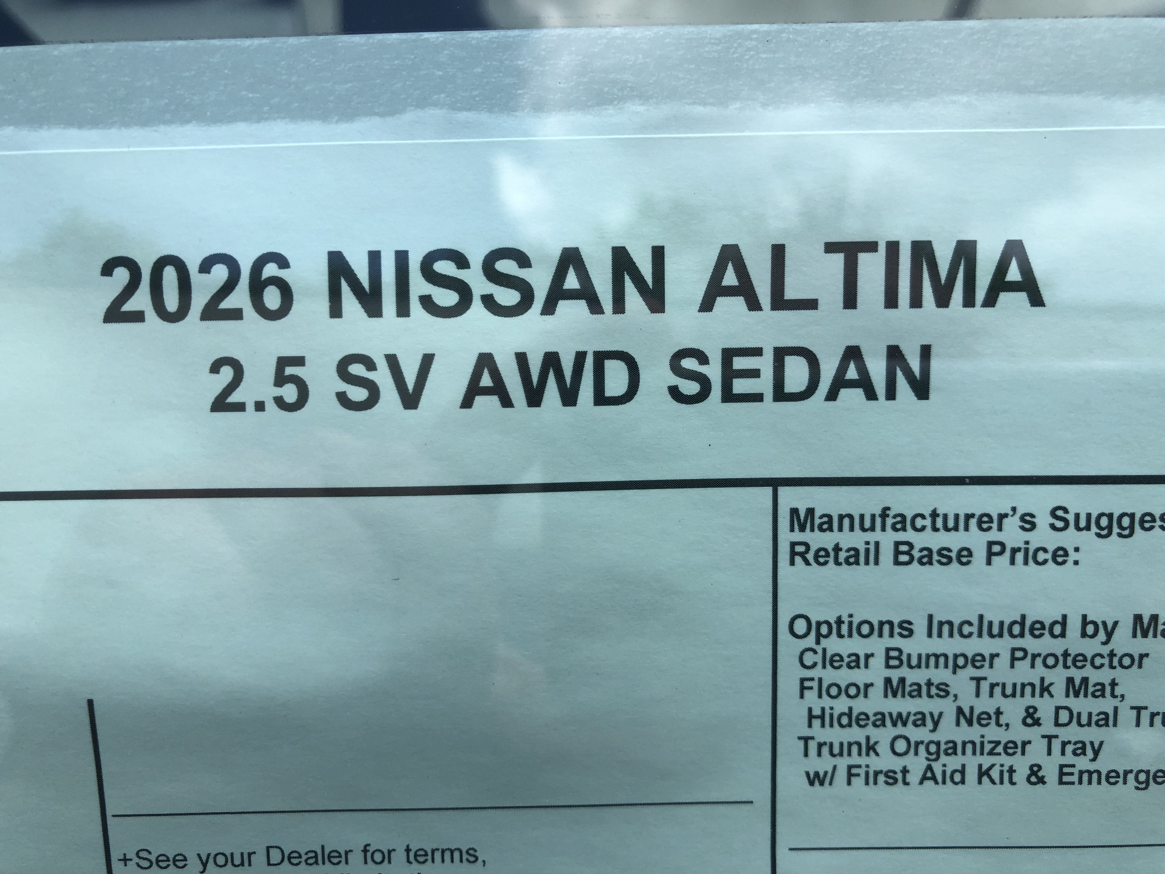 2026 Nissan Altima SV