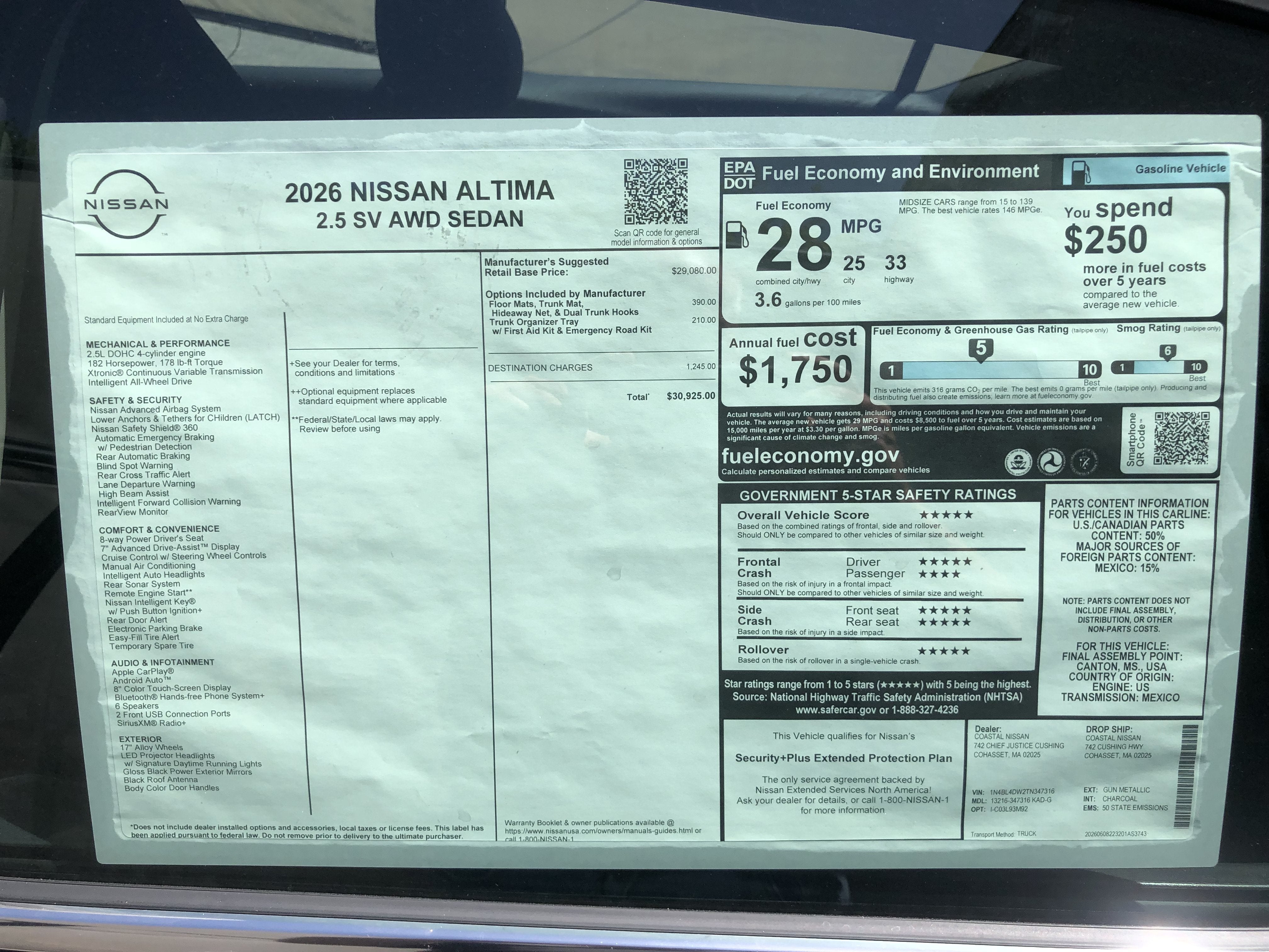 2026 Nissan Altima SV