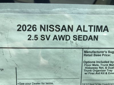 2026 Nissan Altima SV