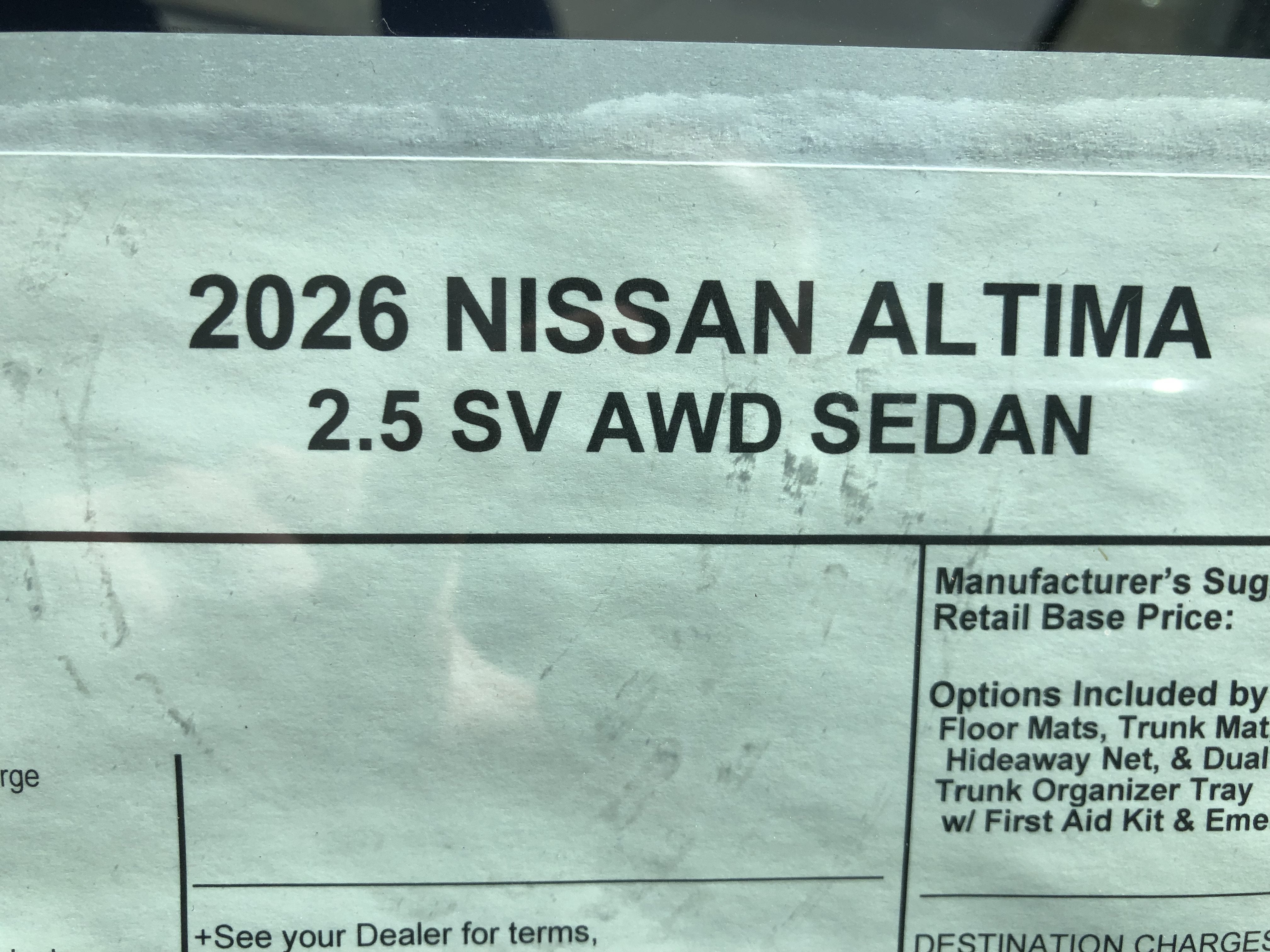 2026 Nissan Altima SV