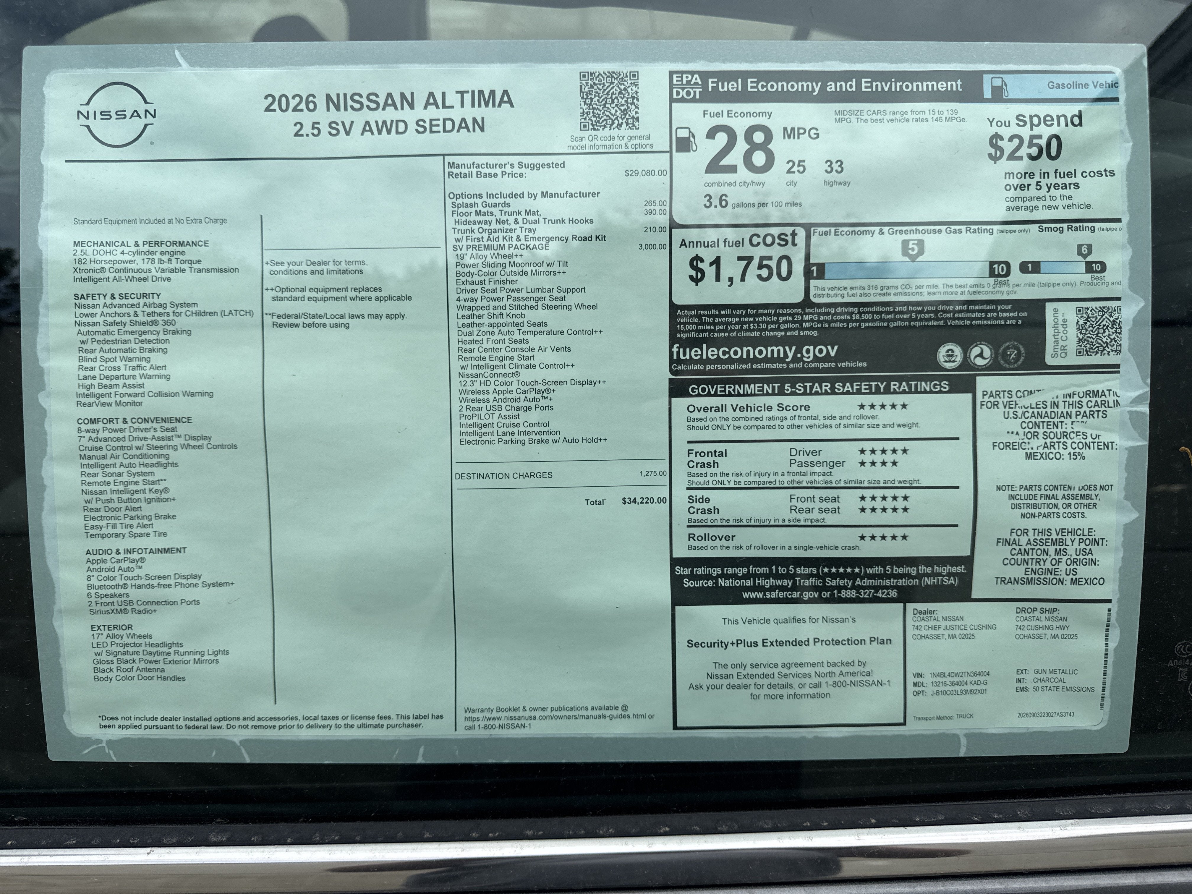 2026 Nissan Altima SV