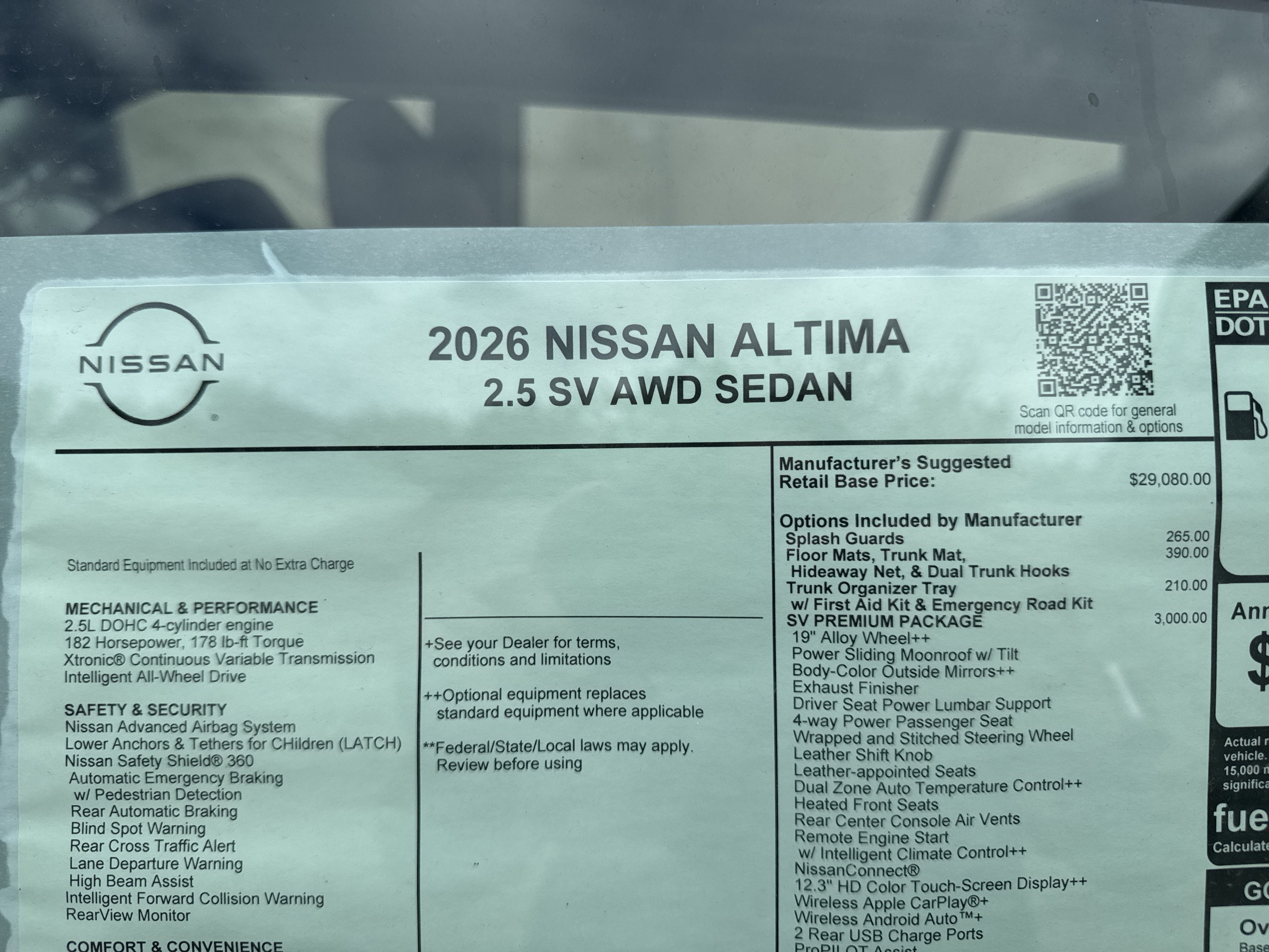 2026 Nissan Altima SV