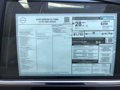 2026 Nissan Altima SV