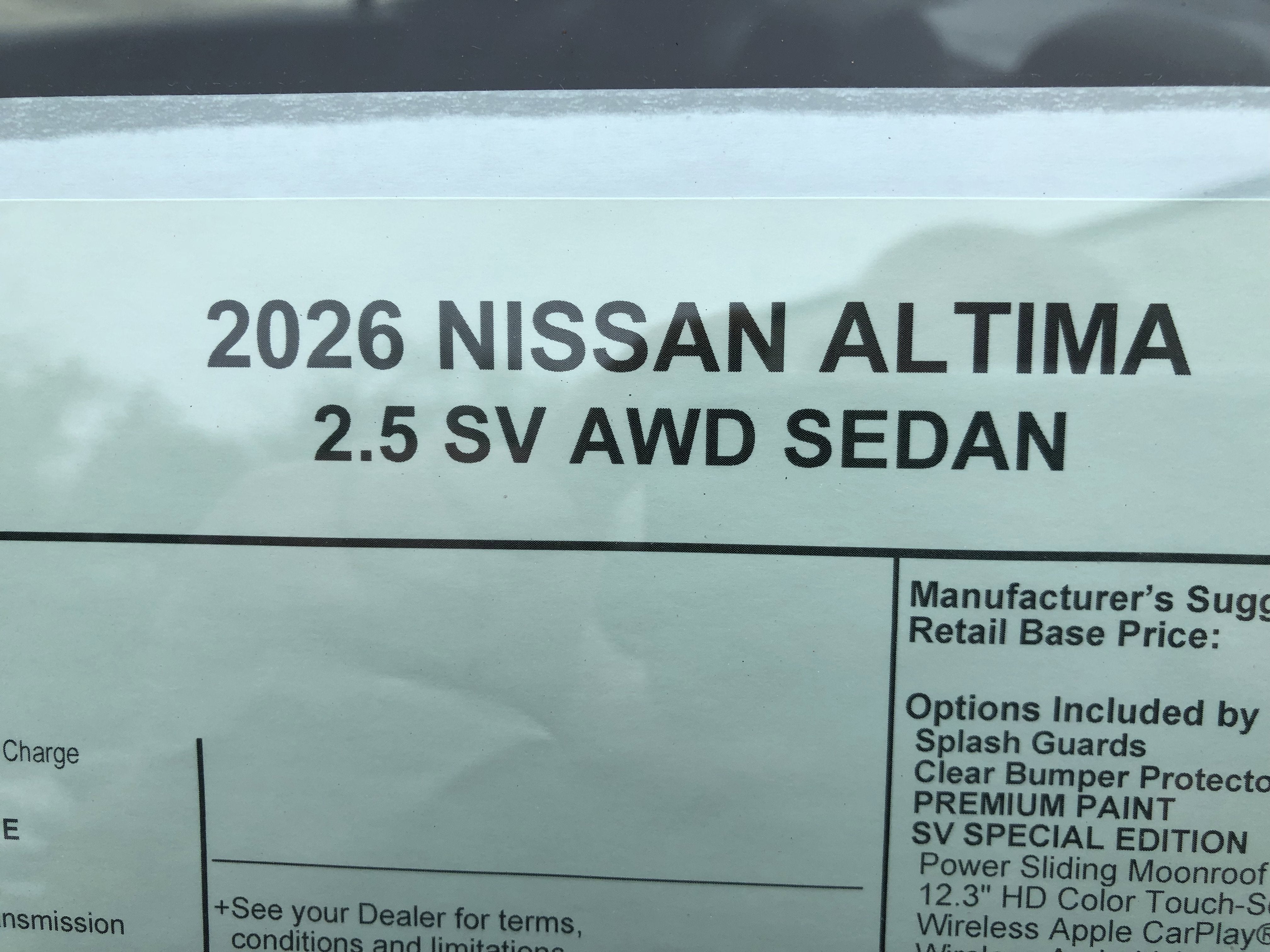 2026 Nissan Altima SV