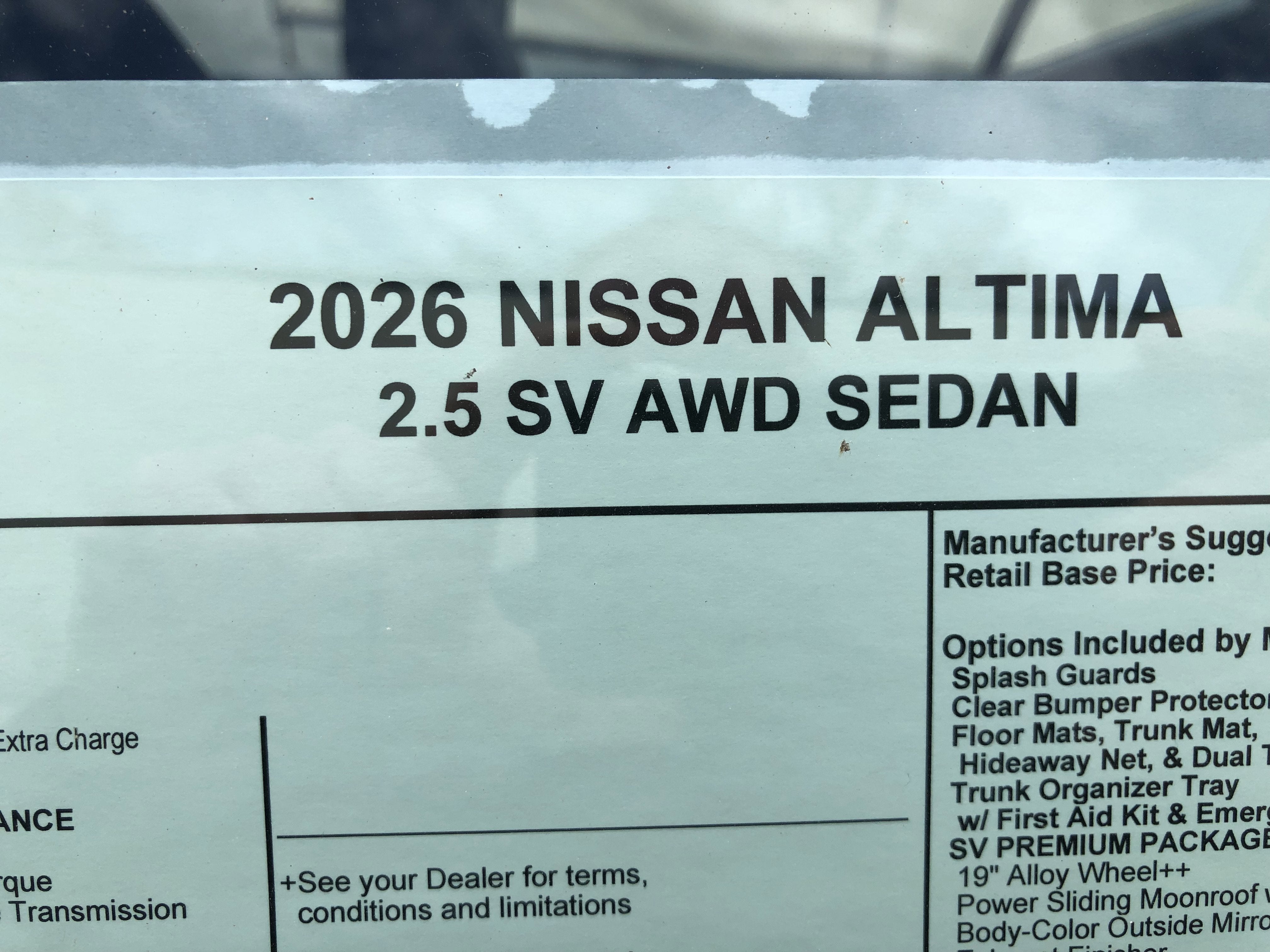 2026 Nissan Altima SV