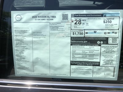 2026 Nissan Altima SV