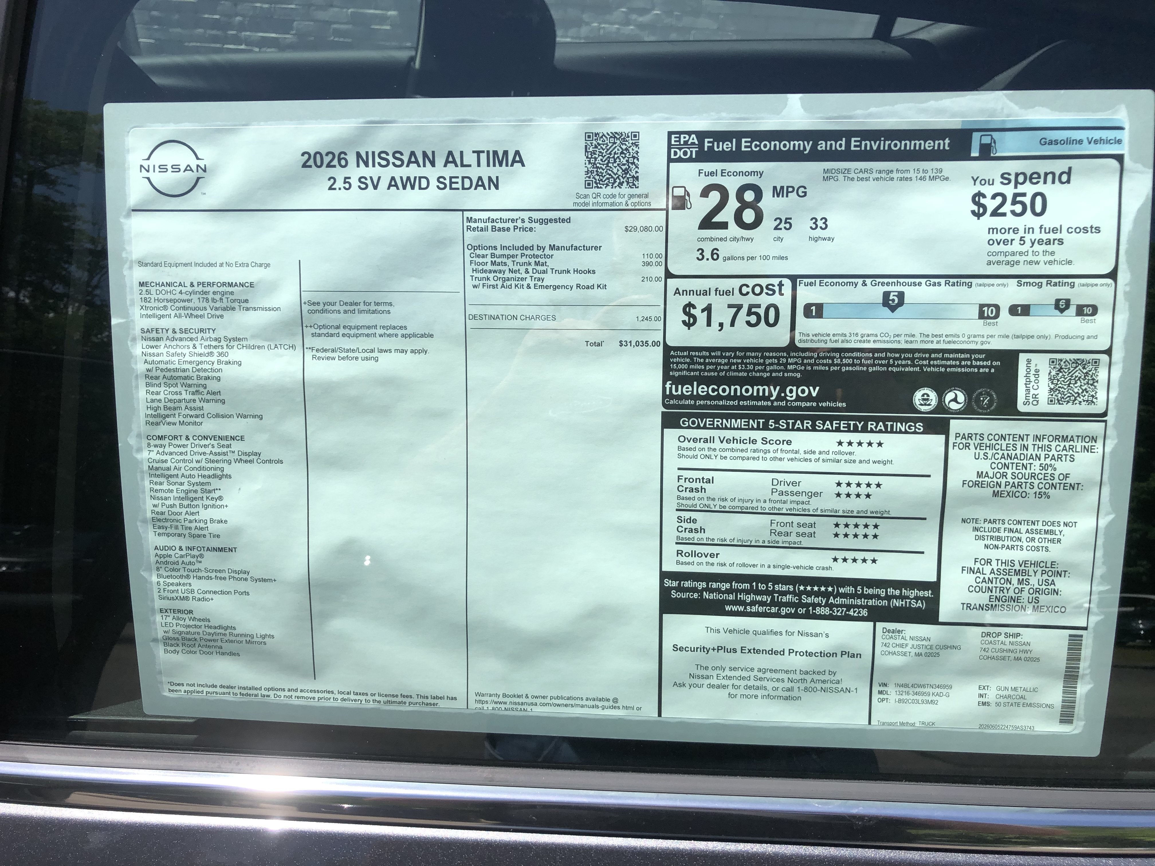 2026 Nissan Altima SV