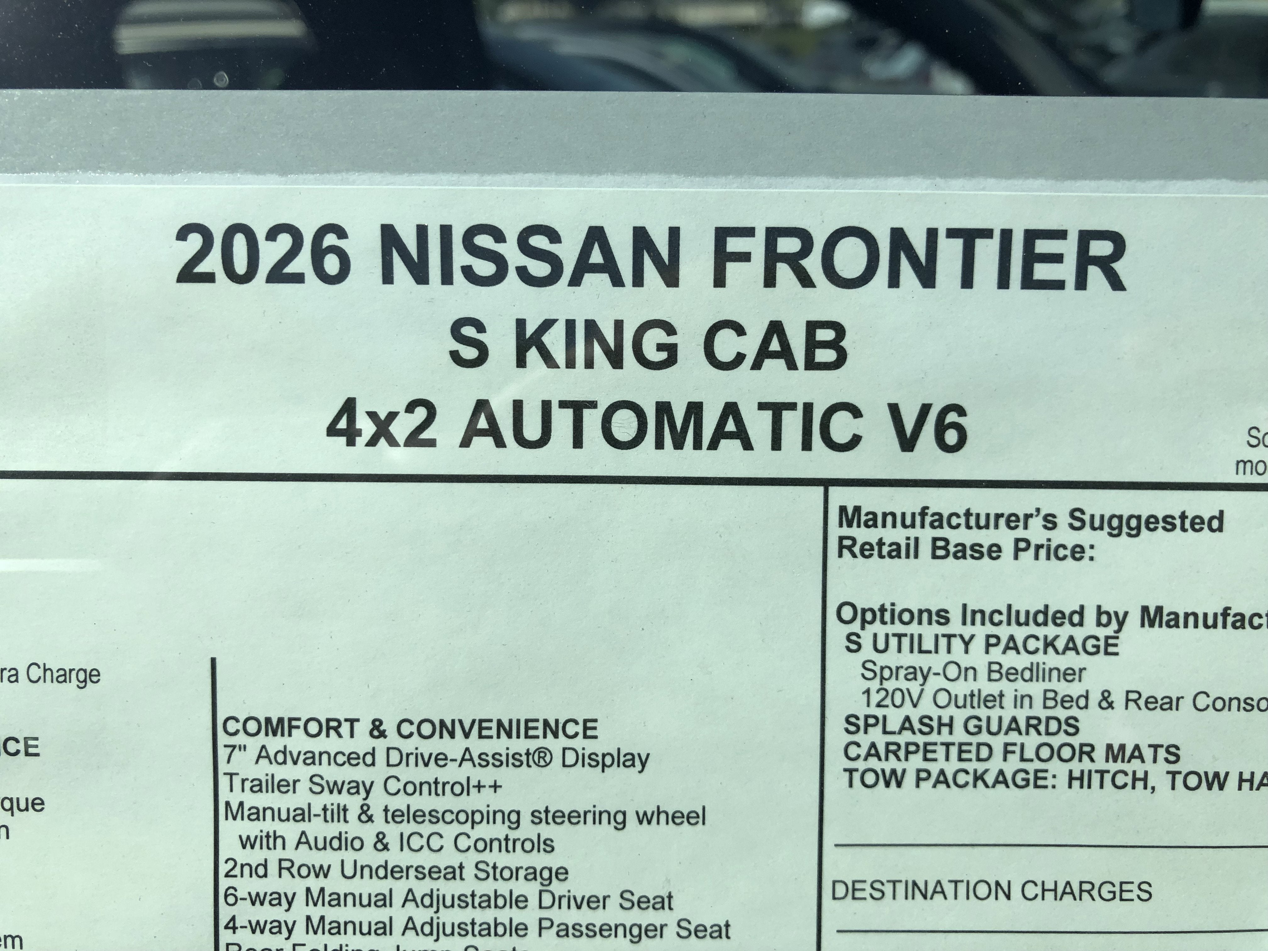 2026 Nissan Frontier S