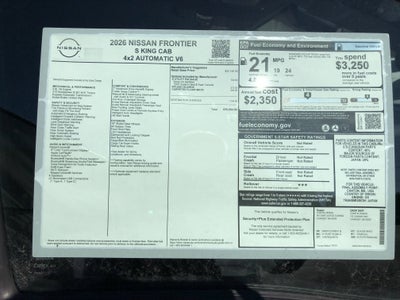 2026 Nissan Frontier S