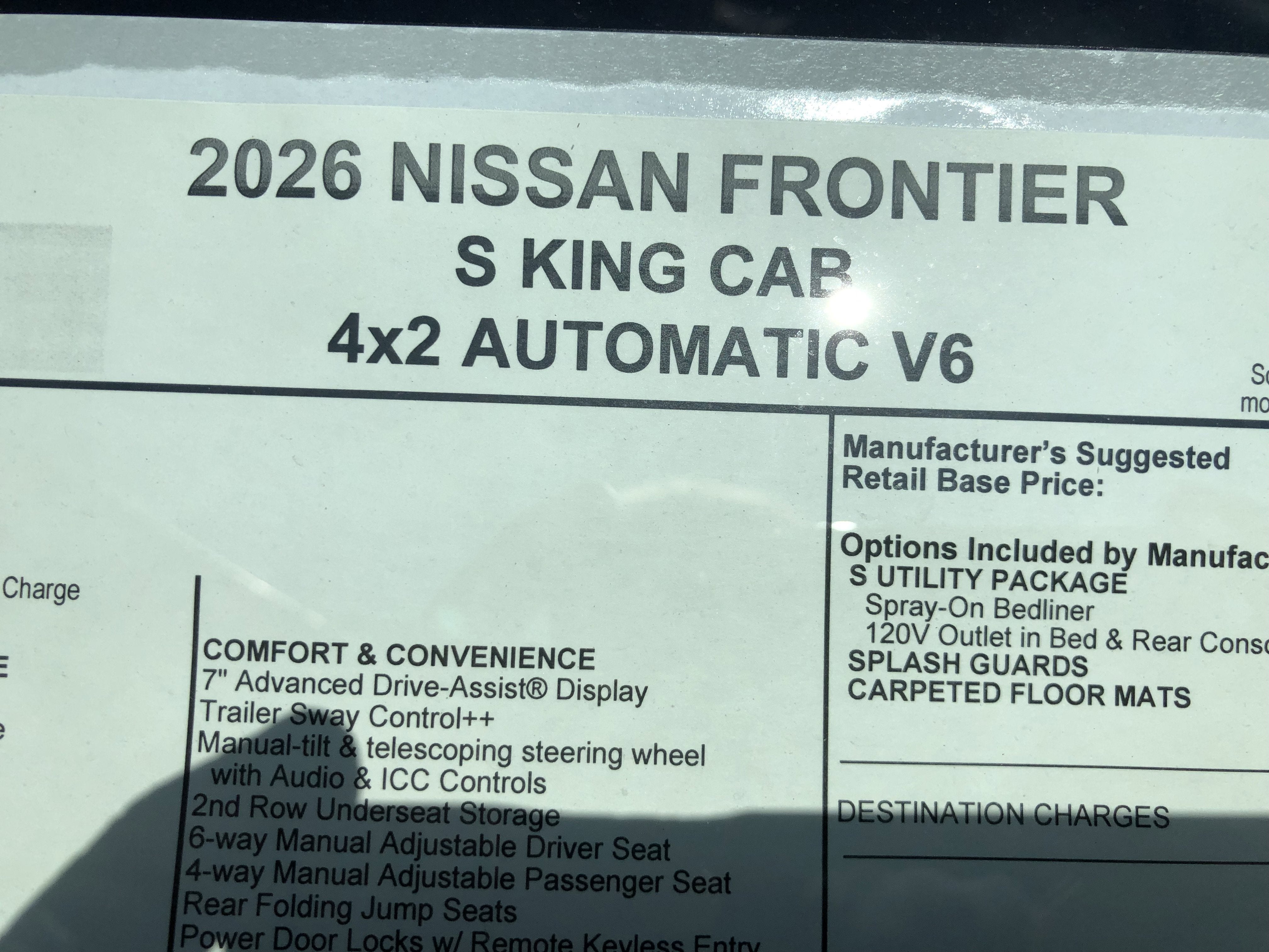 2026 Nissan Frontier S