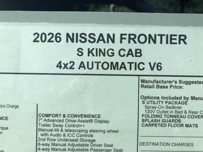 2026 Nissan Frontier S