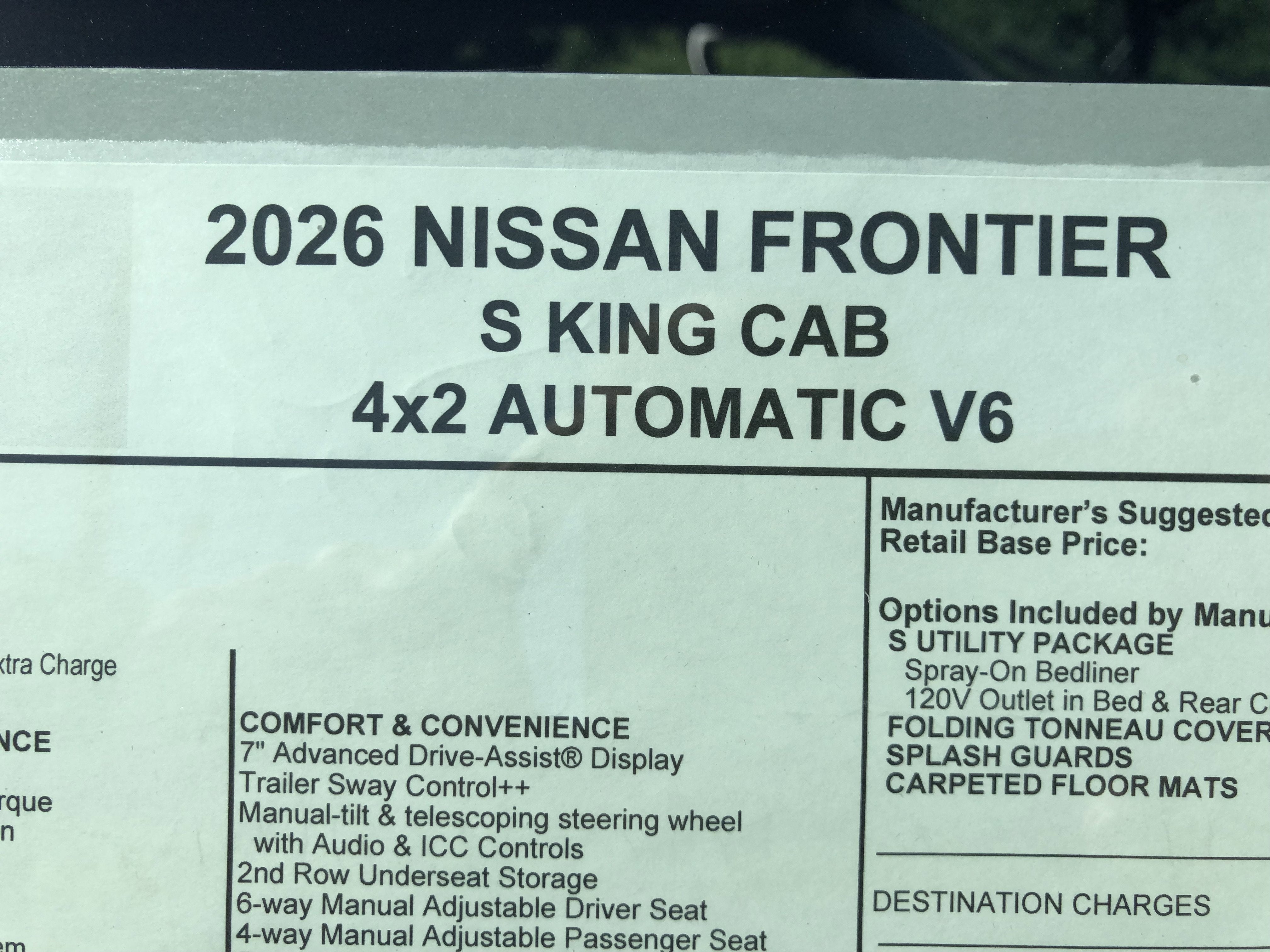 2026 Nissan Frontier S