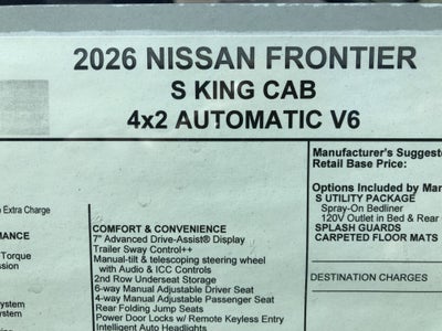 2026 Nissan Frontier S
