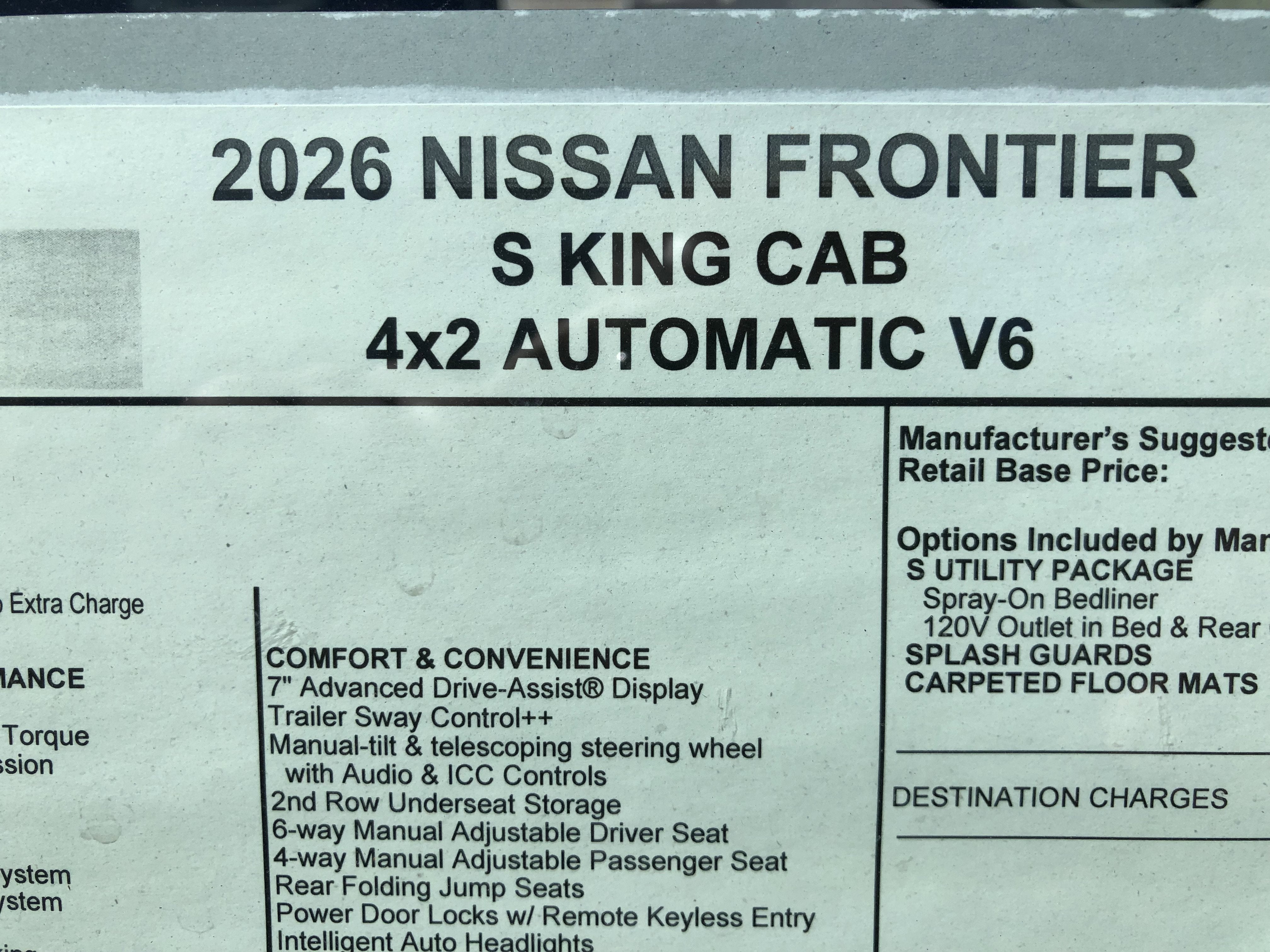2026 Nissan Frontier S