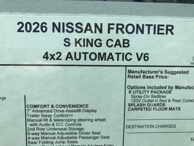 2026 Nissan Frontier S