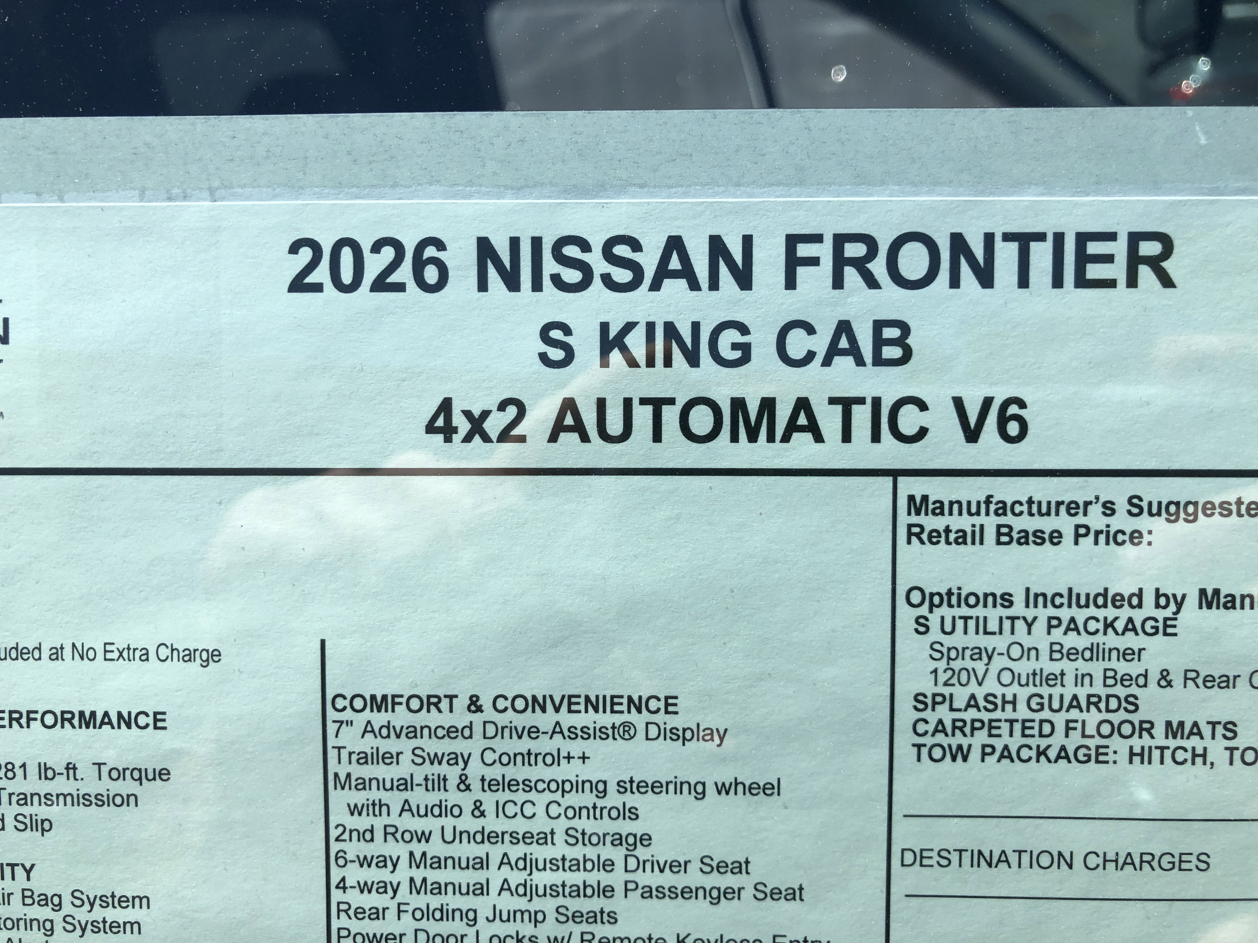 2026 Nissan Frontier S