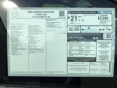 2026 Nissan Frontier S