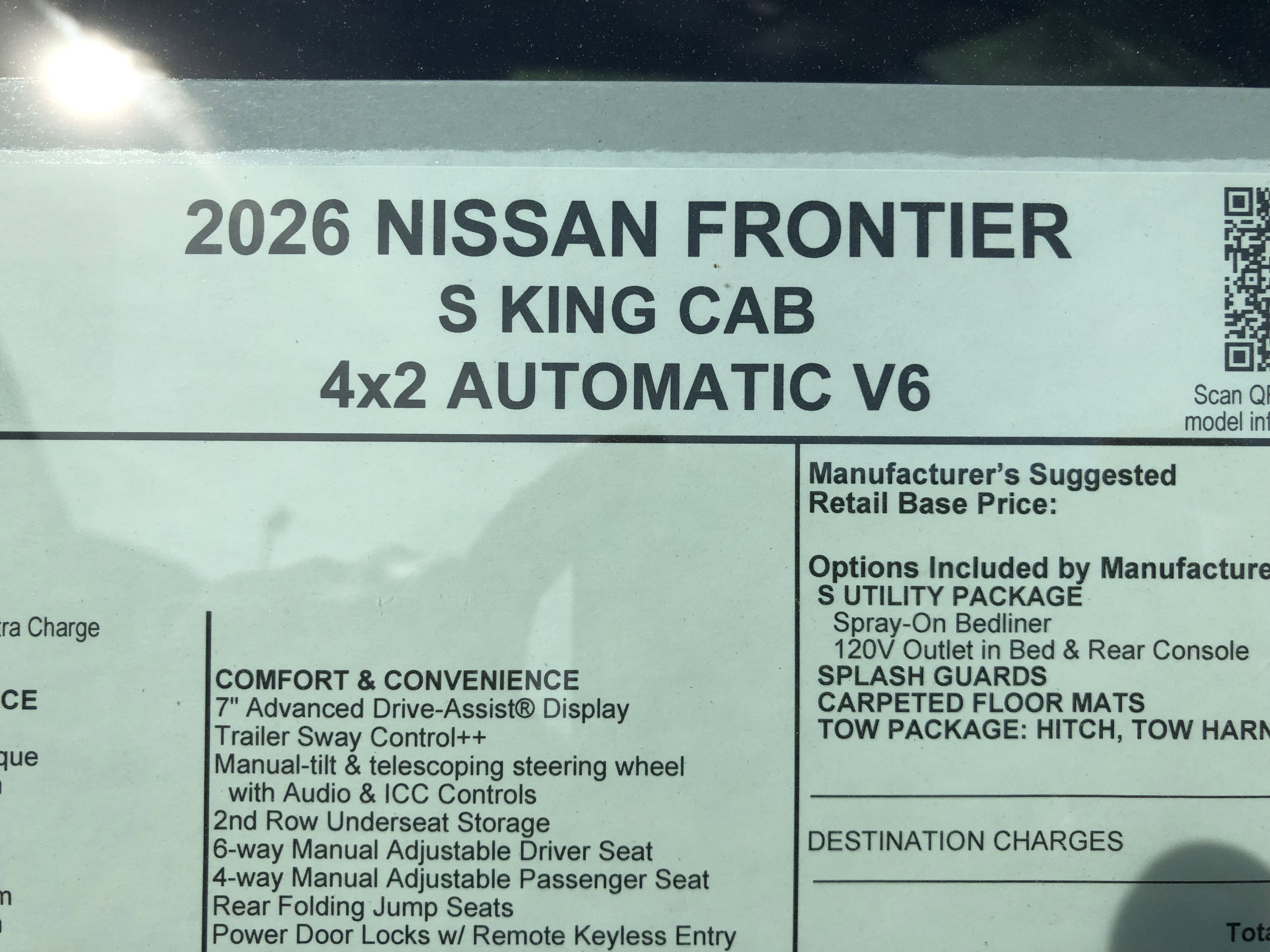 2026 Nissan Frontier S