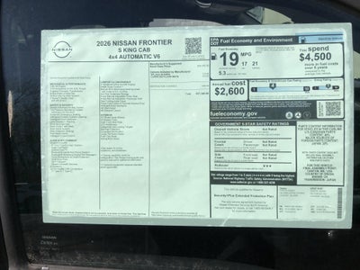 2026 Nissan Frontier S