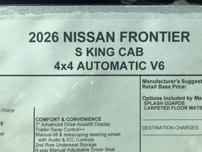2026 Nissan Frontier S