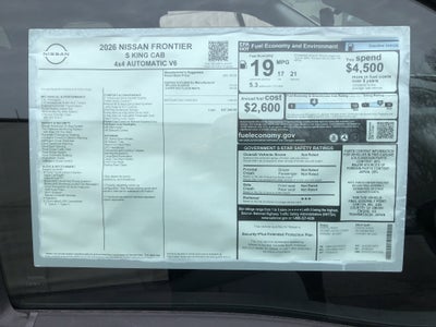 2026 Nissan Frontier S