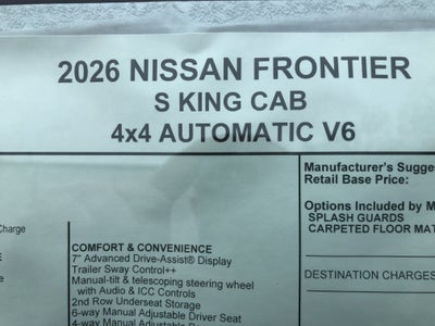 2026 Nissan Frontier S