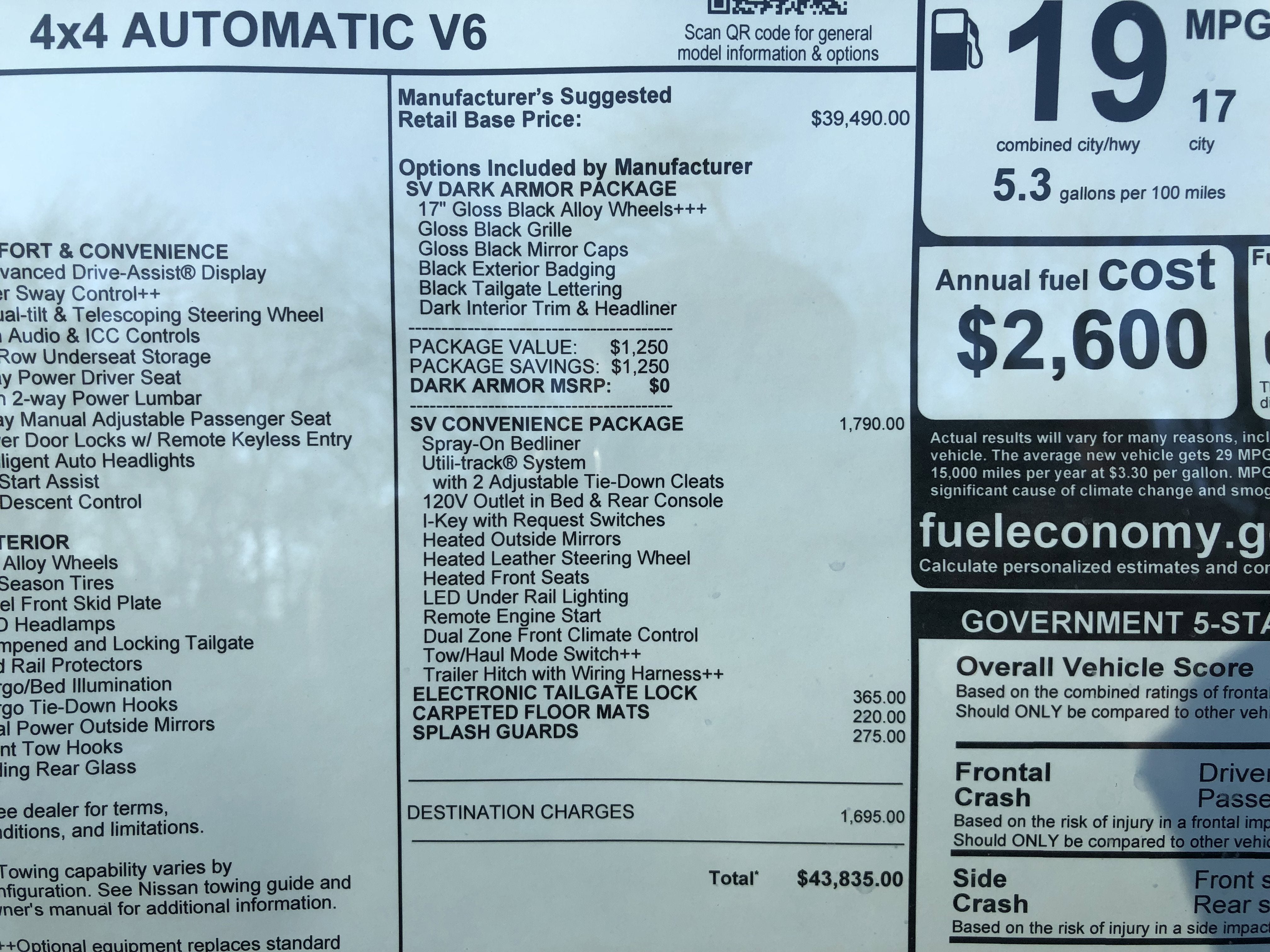 2026 Nissan Frontier SV