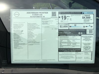 2026 Nissan Frontier S