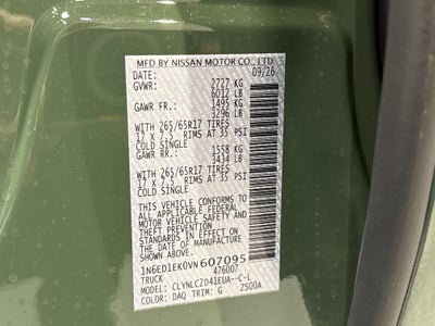 2027 Nissan Frontier SV