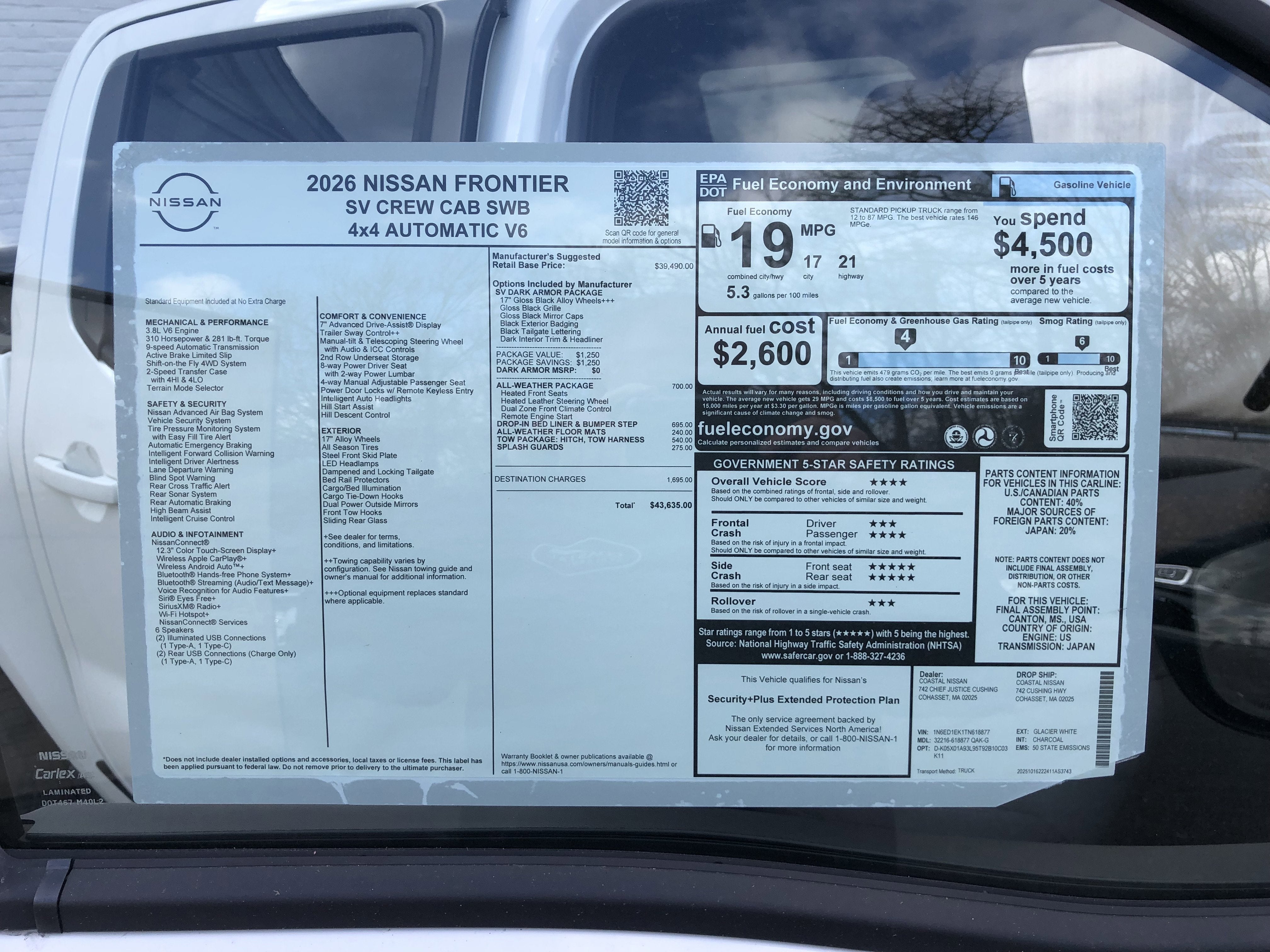 2026 Nissan Frontier SV