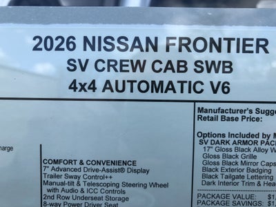 2026 Nissan Frontier SV