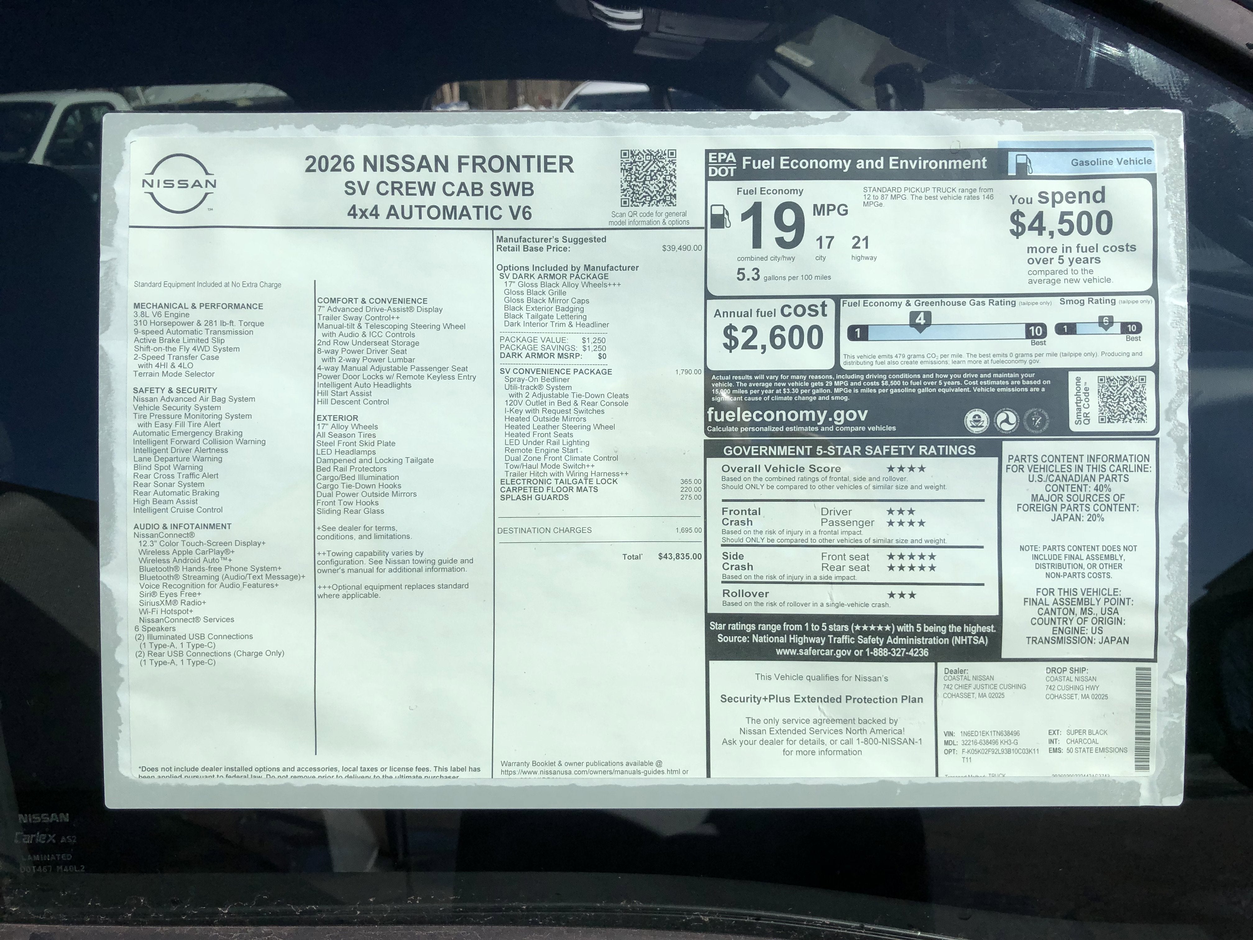 2026 Nissan Frontier SV