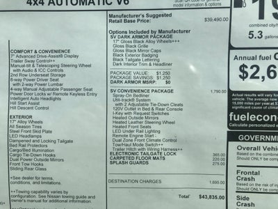 2026 Nissan Frontier SV