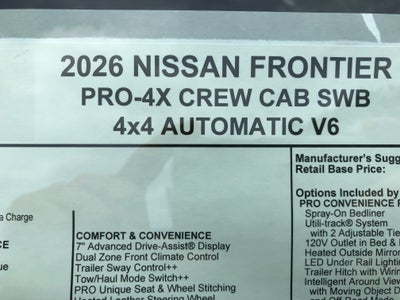 2026 Nissan Frontier PRO-4X