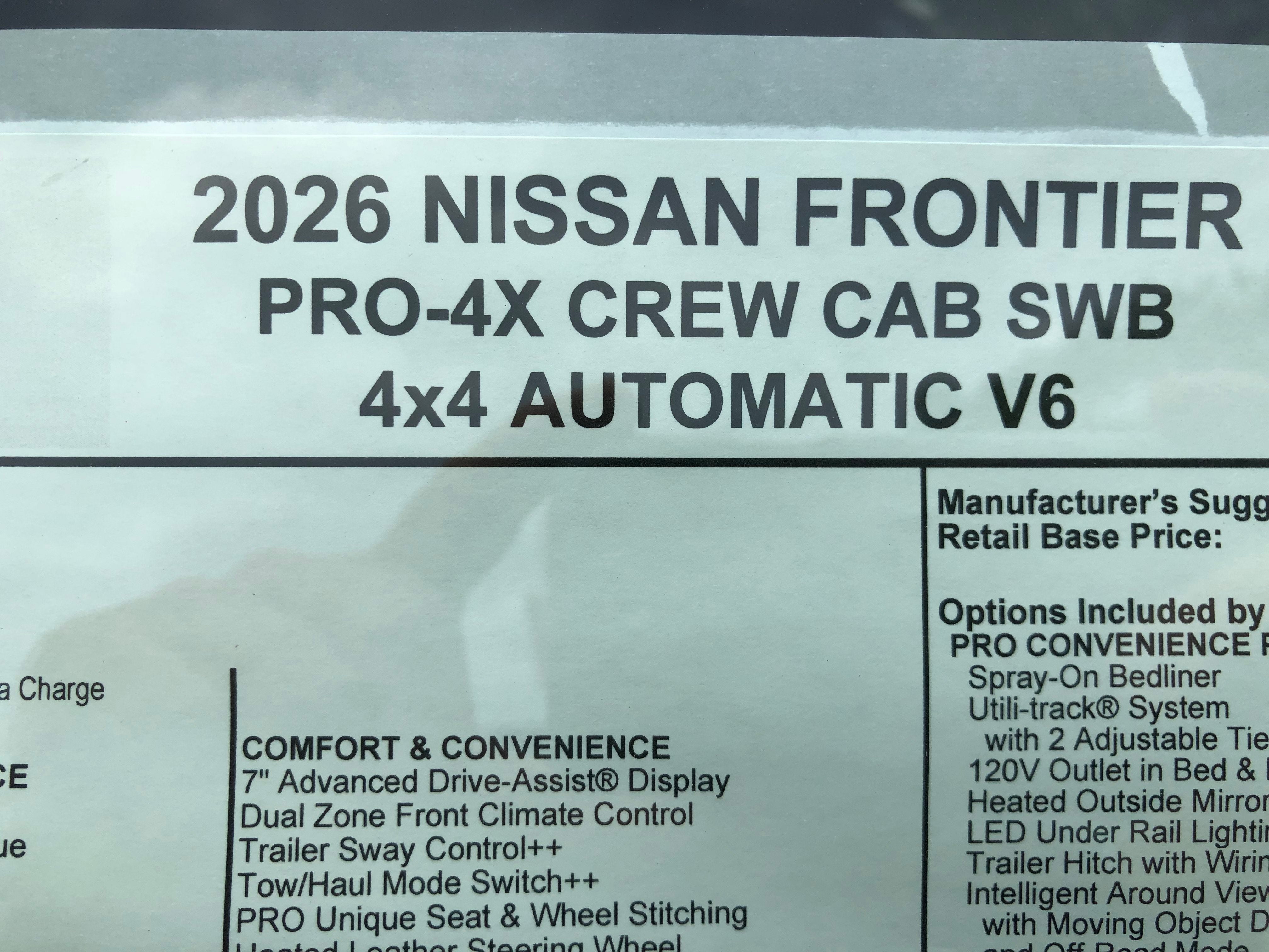 2026 Nissan Frontier PRO-4X