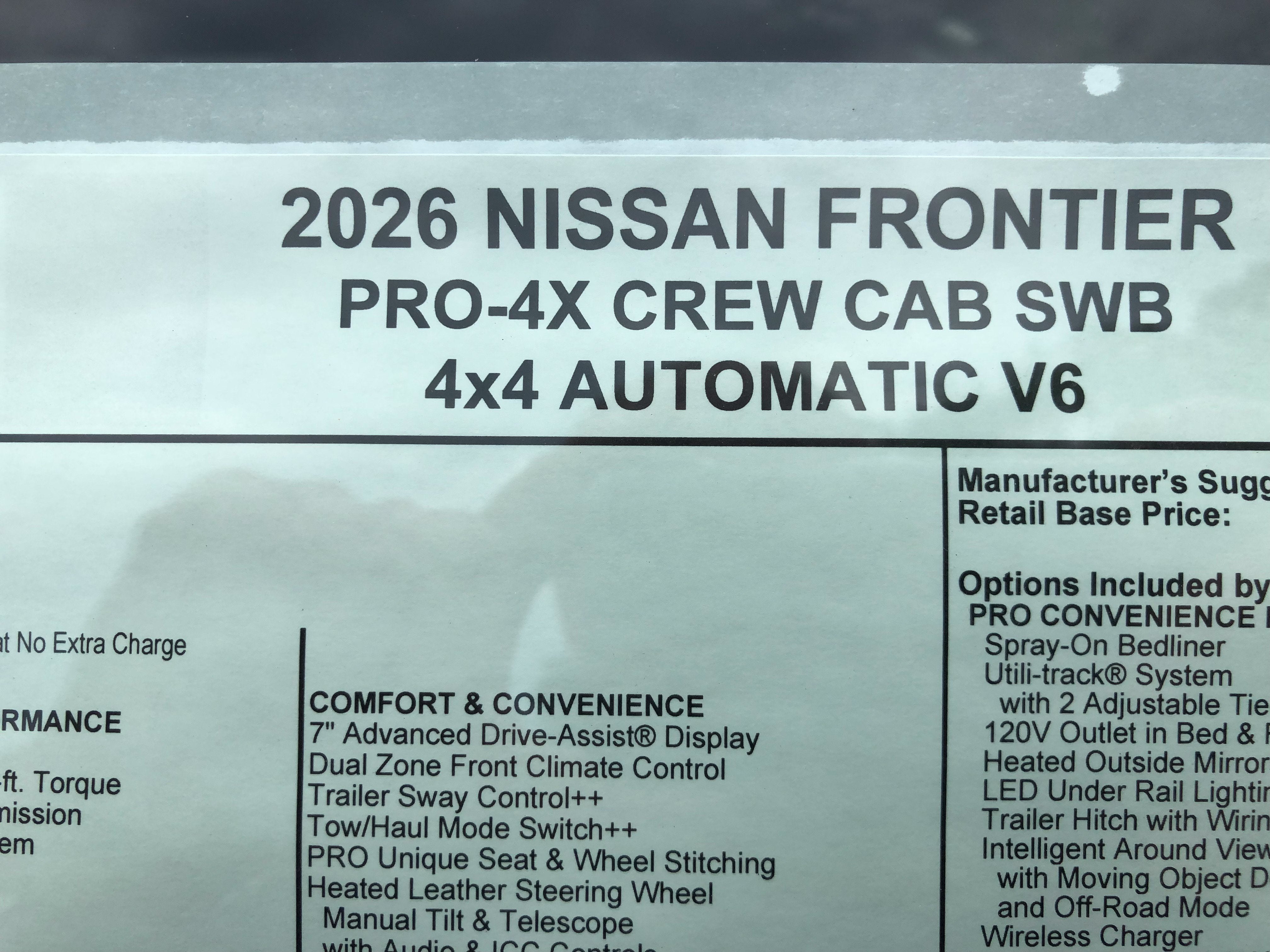 2026 Nissan Frontier PRO-4X