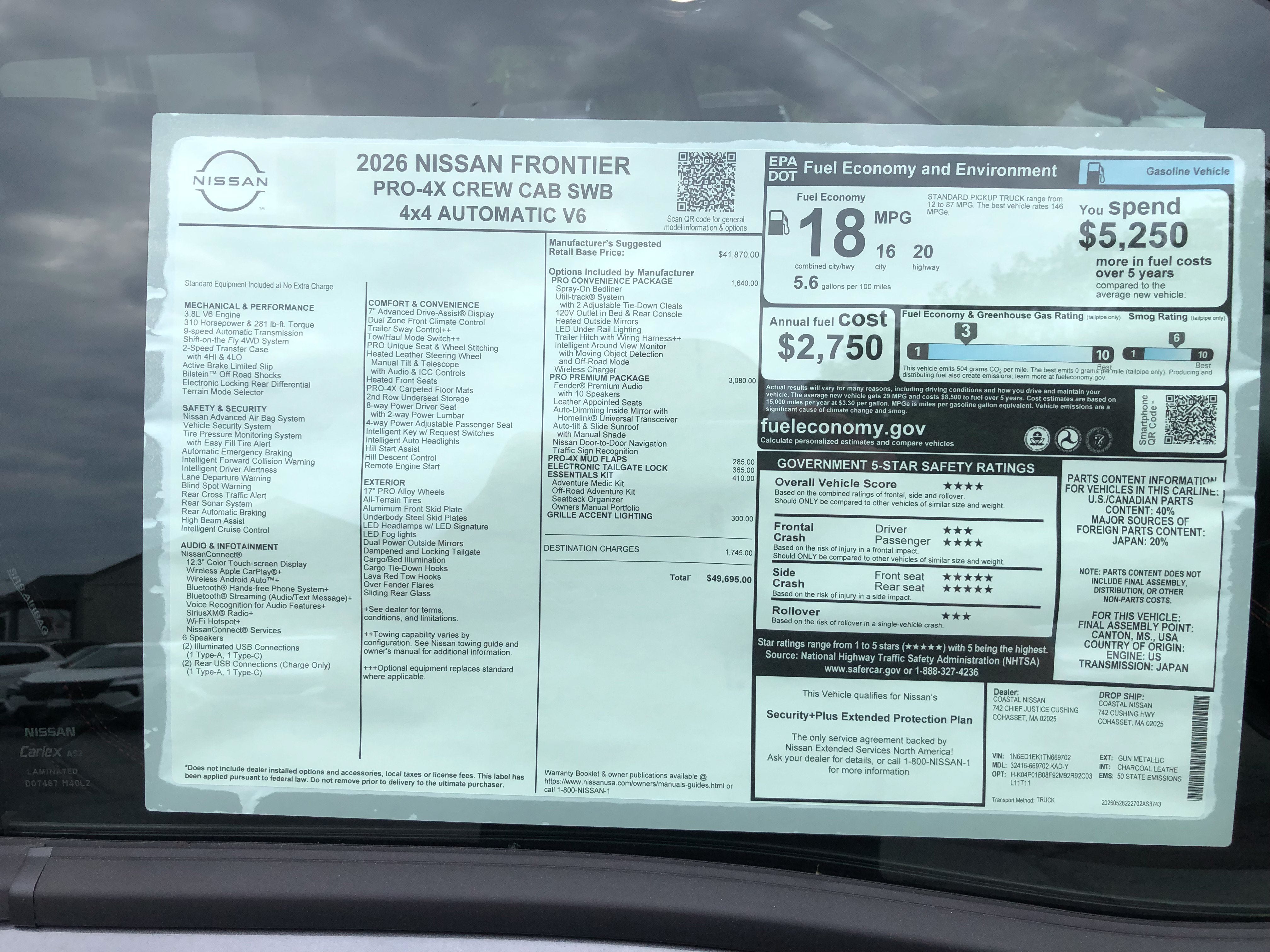 2026 Nissan Frontier PRO-4X