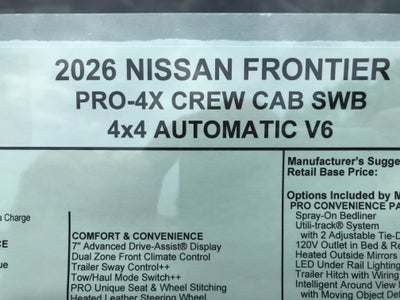 2026 Nissan Frontier PRO-4X