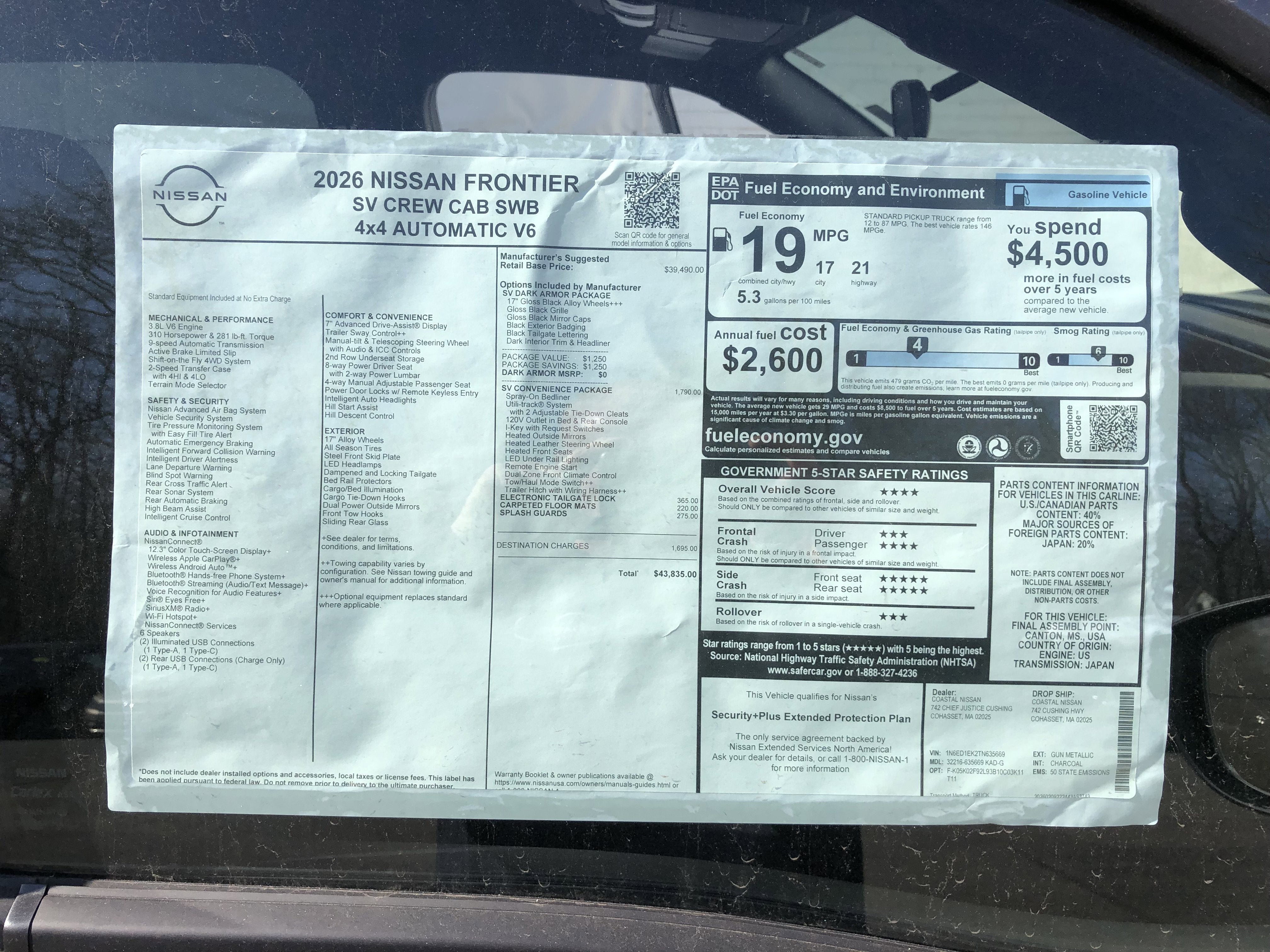 2026 Nissan Frontier SV